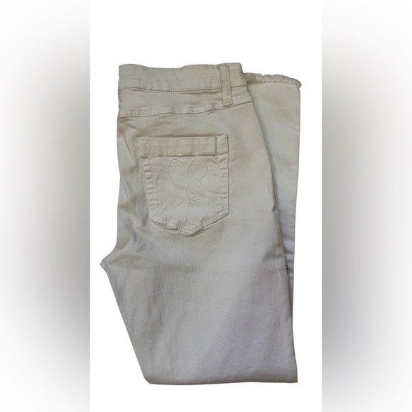 Libby Edelman White/Blk Sequin Skinny Jean side 8 - Picture 5 of 5